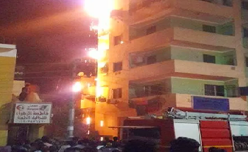 مصرع ٣ وإصابة ٣ آخرين فى اندلاع حريق في شقة سكنية بأسوان