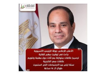 الأعلى للإعلام”:  جولة الرئيس الأسيوية جاءت في” توقيت مهم للغاية