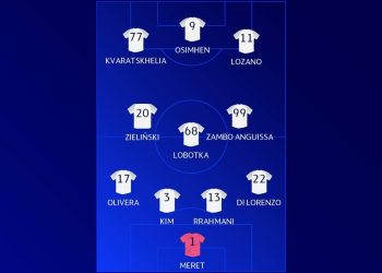 بالقوة الضاربة نابولي يواجه فرانكفورت  في ذهاب دور الـ 16 في دوري أبطال أوروبا