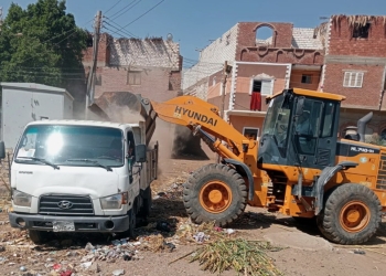 استمرار حملات النظافة ورفع التراكمات بقرى المنيا.. و نقل 100 طن مخلفات للظهير الصحراوي