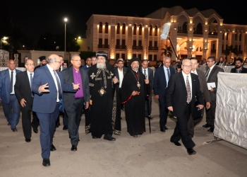 رئيس الكنيسة الإنجيلية يشارك البابا تواضروس والبطريرك إسحق الاحتفال بمرور ١٤٠ سنة على خدمة دار الكتاب المقدس