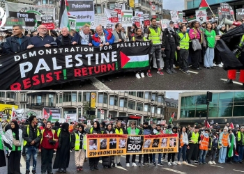 احتجاجات في لندن لدعم فلسطين