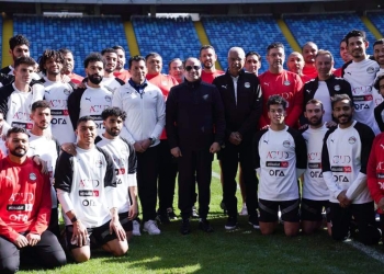الرئيس عبد الفتاح السيسي يزور معسكر المنتخب الوطنى بالعاصمة الإدارية