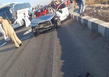 مصرع شاب وإصابة 4 آخرين في تصادم سيارتين بقنا خلال زفة عروسين