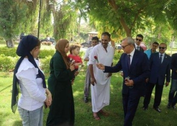 محافظ القليوبية يتفقد حدائق القناطر الخيرية ويهنئ المواطنين بمناسبة عيد الاضحي المبارك