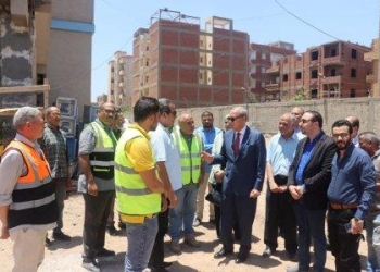 محافظ القليوبية يقوم بجولة لمتابعة أعمال إنشاء مستشفى طوخ المركزي.. ومتابعه إنشاء ميدان الشهداء بمدينه طوخ