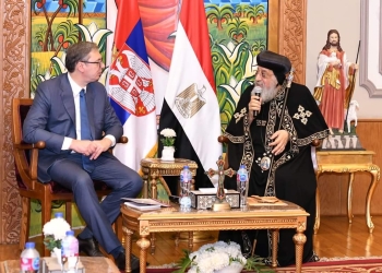 البابا تواضروس يستقبل رئيس جمهورية صربيا