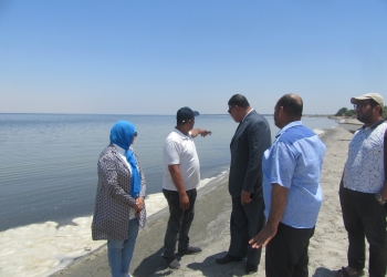 فرع البيئة بالفيوم يتابع إجراءات رفع   ٣٠٠ طن مخلفات صلبة من شاطئ بحيرة قارون