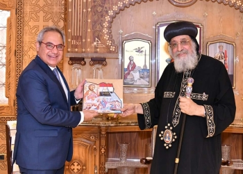 مندوب مصر الجديد في الأمم المتحدة بچنيڤ في ضيافة البابا بالمقر البابوي
