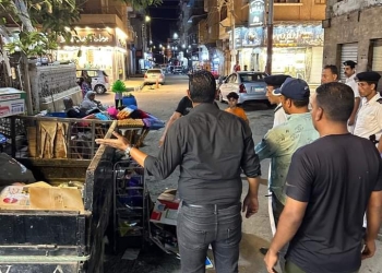 محافظ الإسماعيلية يتابع حملات إزالة الإشغالات والتعديات على حرم الطريق بحي أول مدينة الإسماعيلية