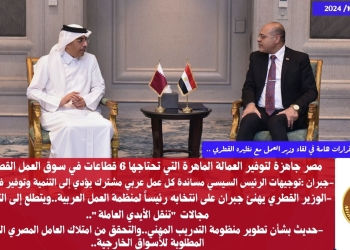 فرص عمل وقرارات هامة في لقاء وزير العمل مع نظيره القطري