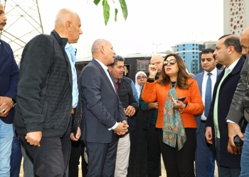 وزيرة التنمية المحلية ومحافظ القاهرة يتفقدان تنفيذ المرحلة الأولى لمشروع زراعة و تشجير الطريق الدائري بنطاق  القاهرة