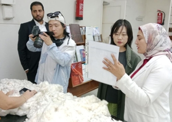 لبحث إنشاء خطوط إنتاج جديدة.. الهيئة العامة للتحكيم واختبارات القطن تستقبل وفد شركة MINE إحدى كبرى الشركات الصينية العاملة في مجال صناعة المفروشات القطنية