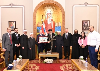 البابا تواضروس الثاني يستقبل قاضي قضاة فلسطين