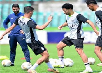 فقرة فنية في مران بعثة الزمالك اليوم