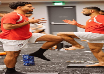 منتخب مصر يجري تدريبات خفيفة بصالة الألعاب واستشفاء.. استعدادًا لـ نيوزيلندا