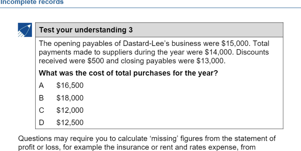 Test your understanding 3 quiz question.