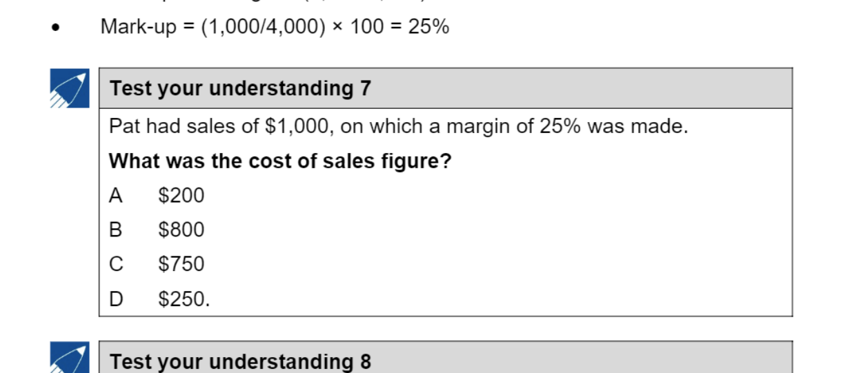 Test your understanding 7 quiz question.
