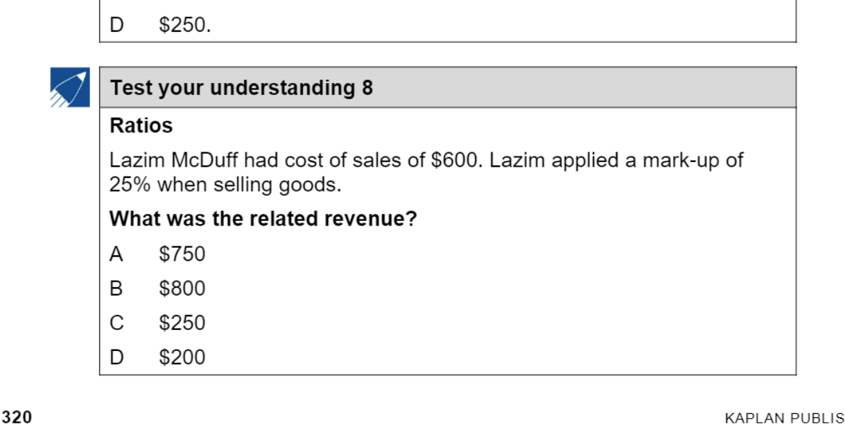 Test your understanding 8 quiz question.