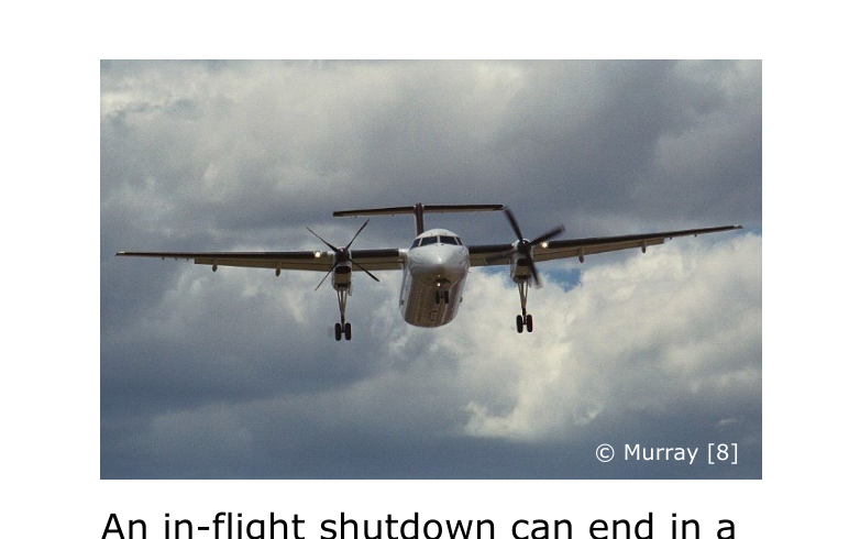An in-flight shutdown scenario during a missed approach.