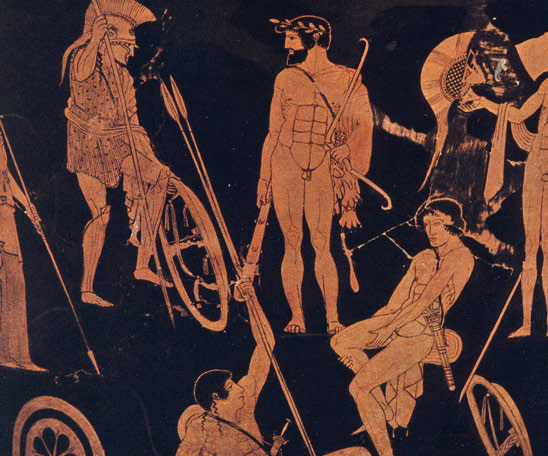 Dettaglio di pittura vascolare greca