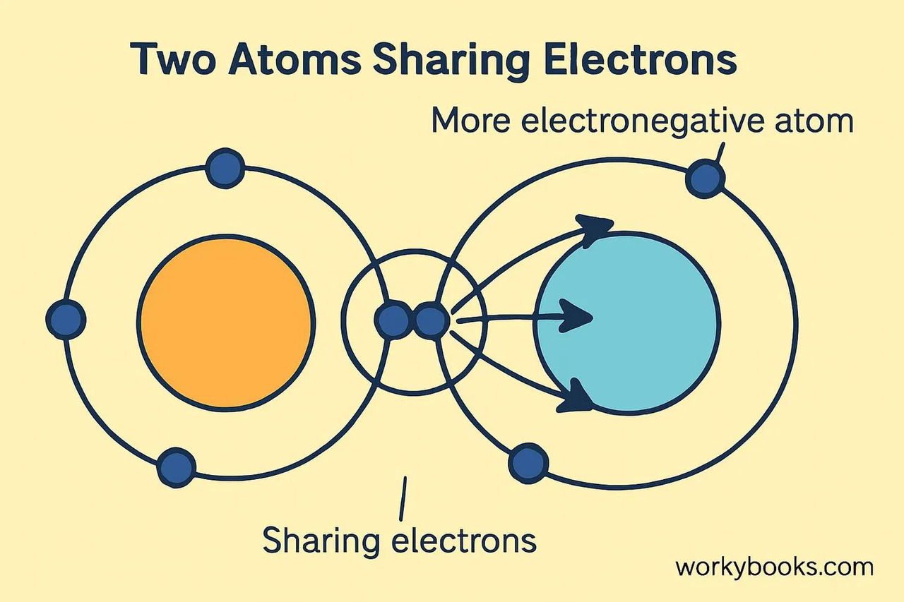 Two atoms sharing electrons