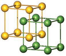 two interpenetrating cubic lattices