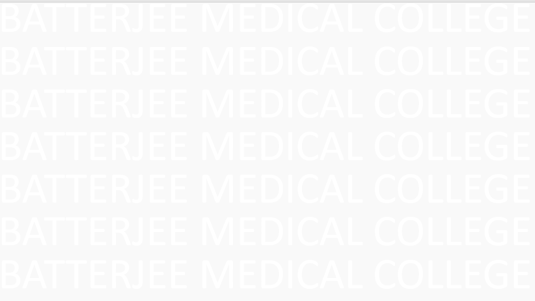 Light colored image with the words BATTERJEE MEDICAL COLLEGE repeated multiple times.