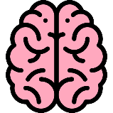Pink brain icon