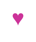 A pink heart shape is displayed on a black background.
