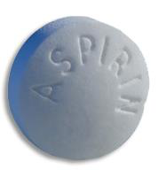 Photograph of an aspirin pill