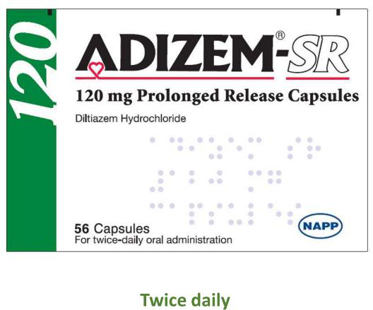 Adizem SR and XL boxes