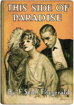Book cover titled "This Side of Paradise" by F. Scott Fitzgerald.