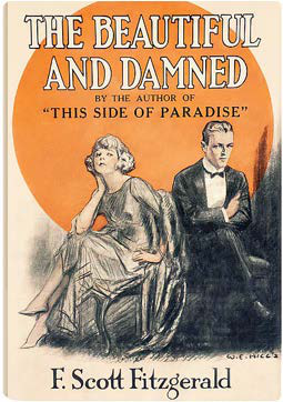 Book cover titled "The Beautiful and Damned" by F. Scott Fitzgerald.