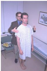 Paciente en maniobra de equilibrio