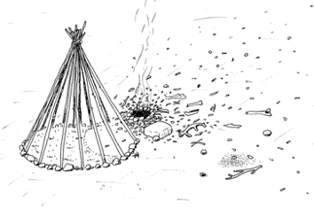 temporary camp illustration