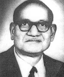 Portrait of Ramdeo Misra, a distinguished Indian ecologist, with his name and birth/death years below