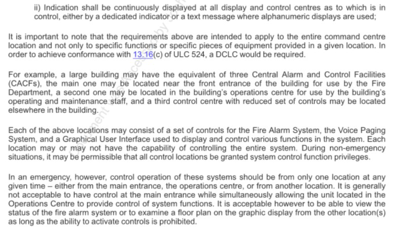 Command centre example
