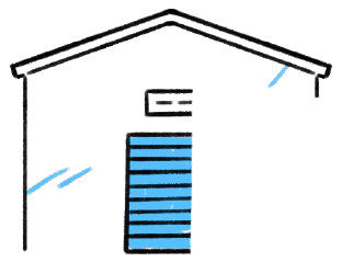 blue building illustration