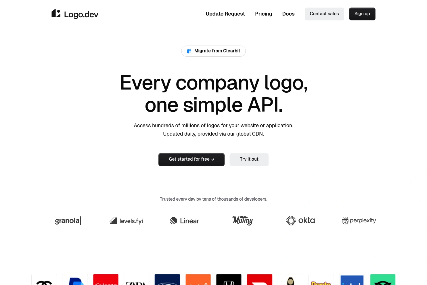 Preview of Logo.dev