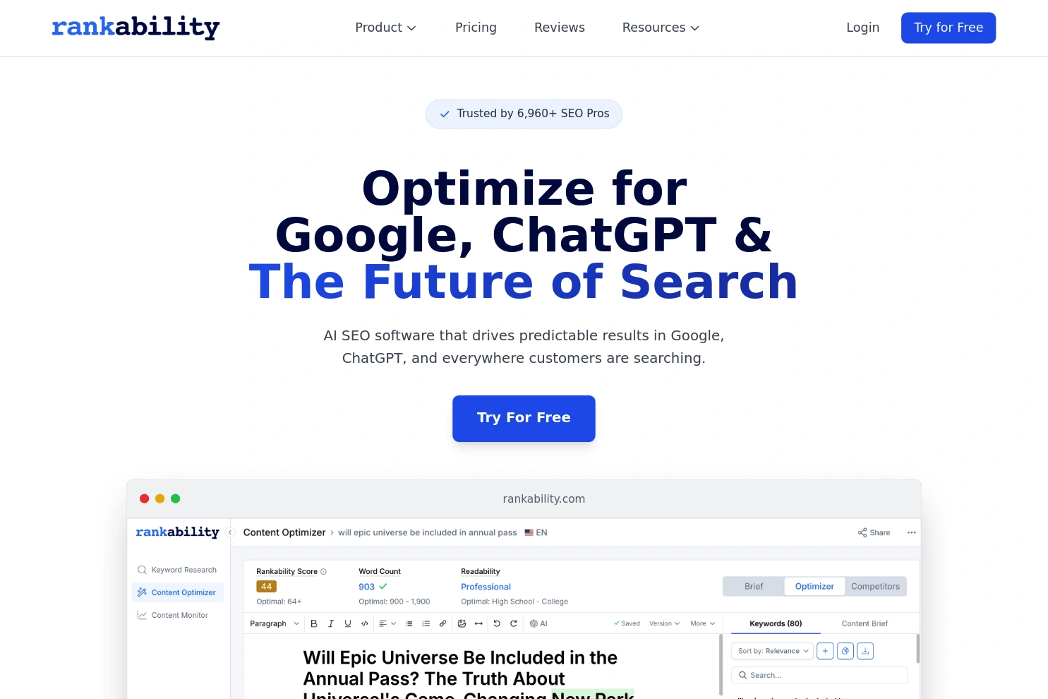 Preview of Rankability