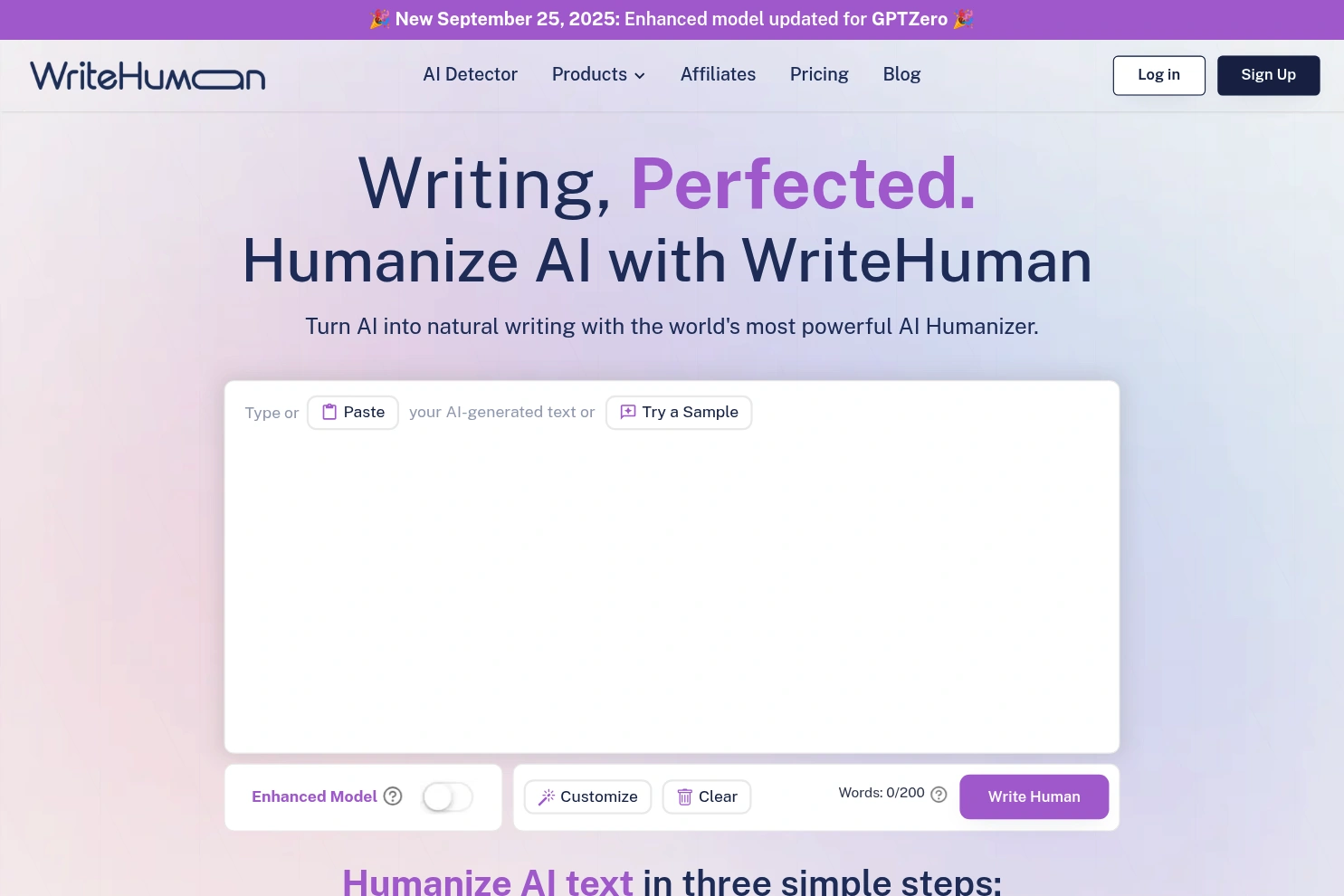 Preview of WriteHuman