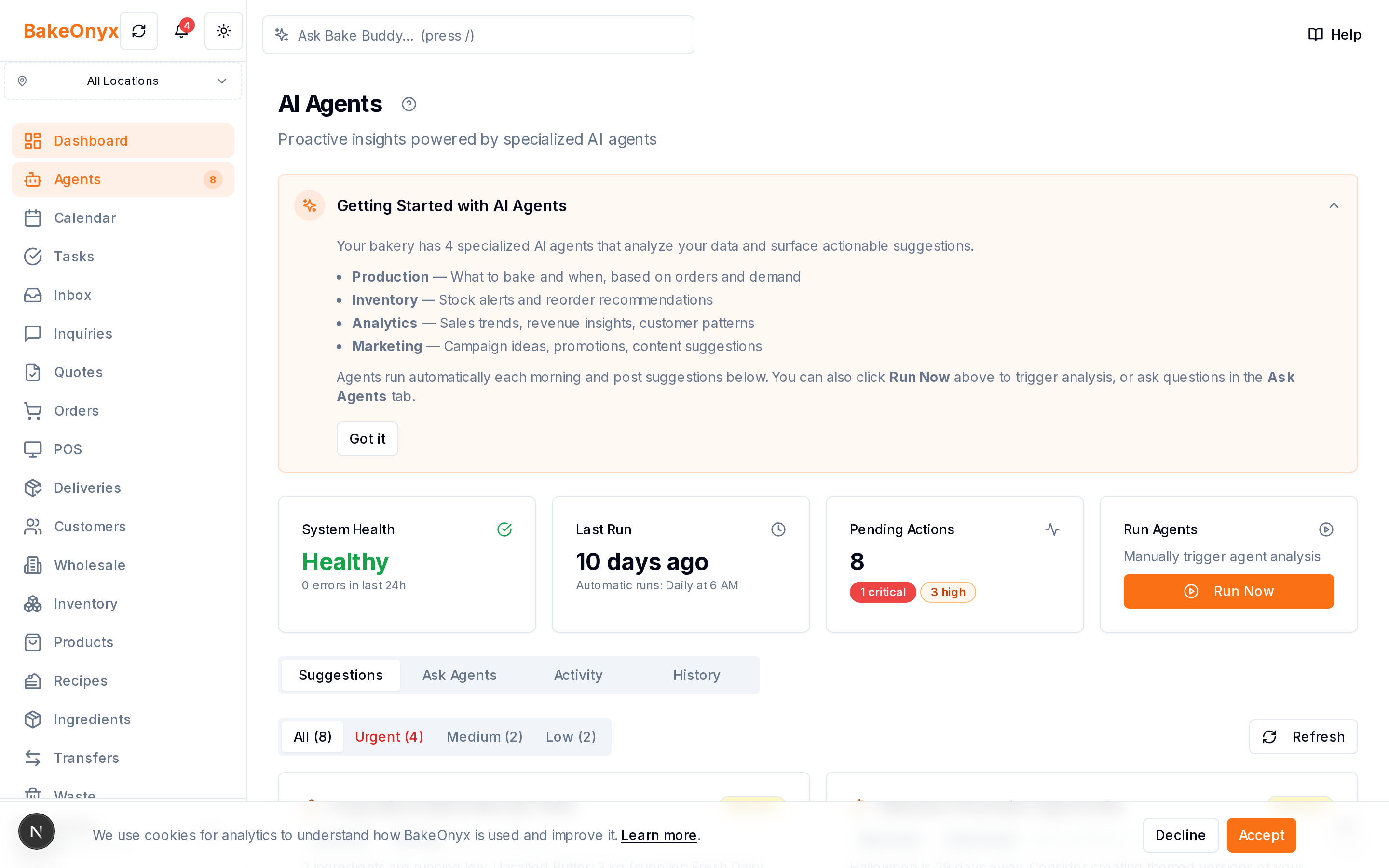AI Agents in BakeOnyx