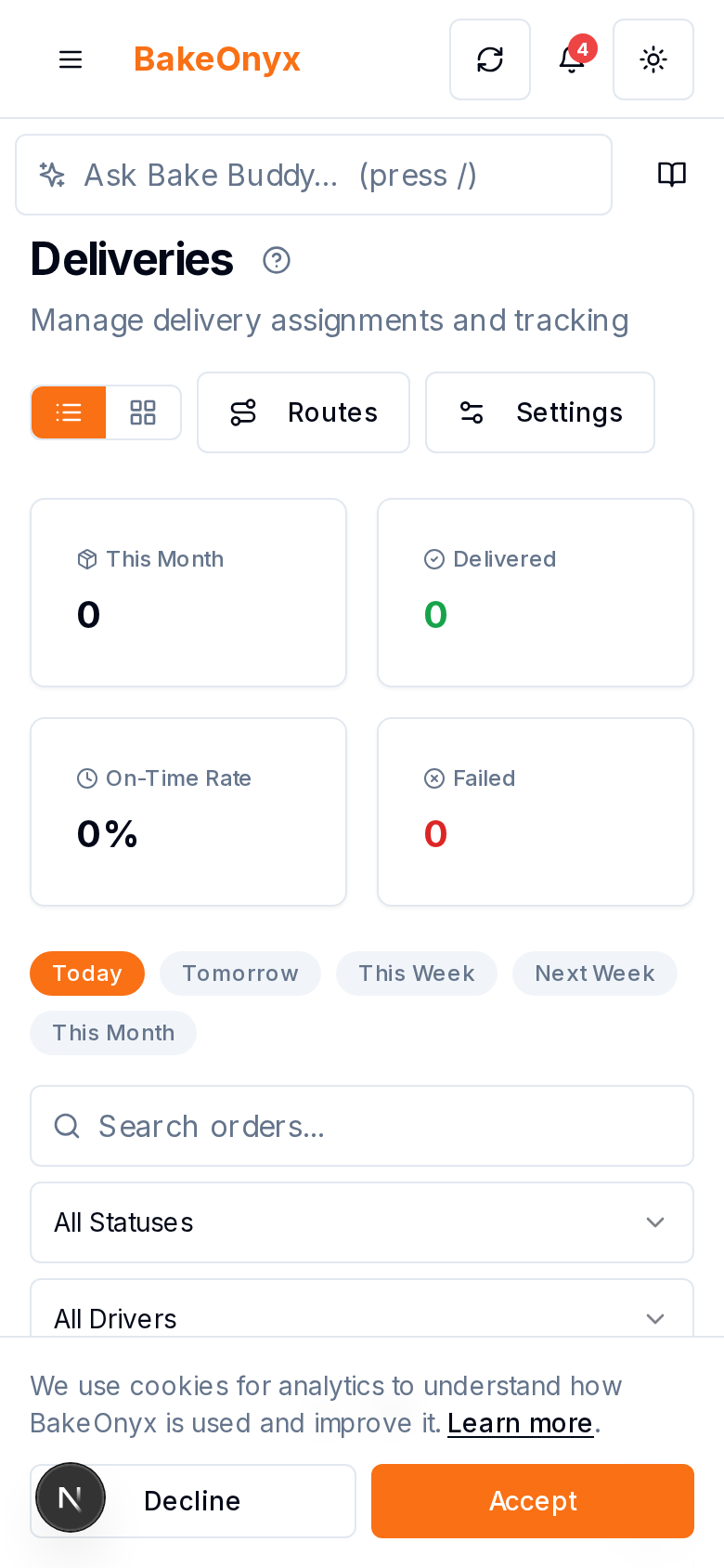 Delivery Management on mobile and iPad