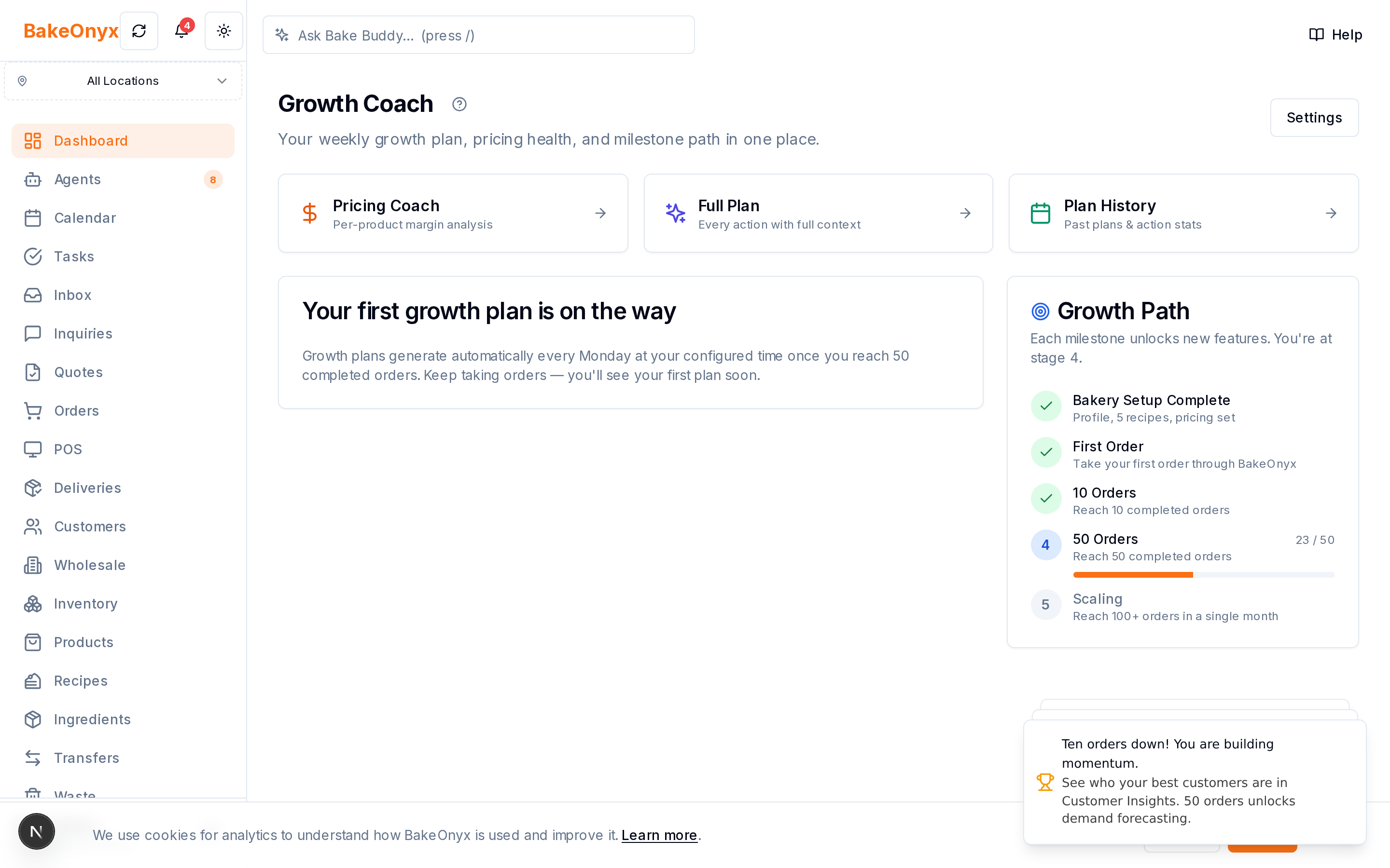 AI Growth Coach in BakeOnyx