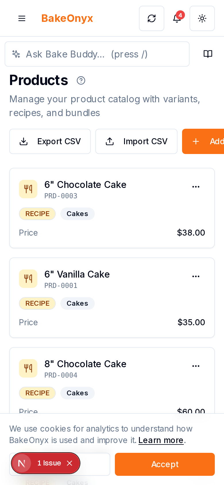 Products & Pricing on mobile and iPad