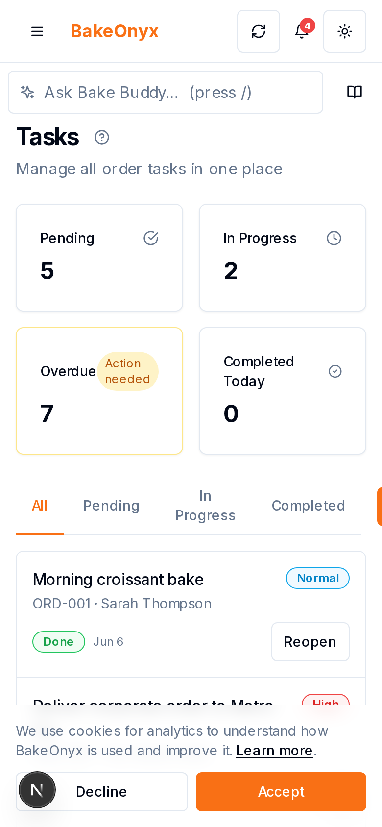 Tasks on mobile and iPad