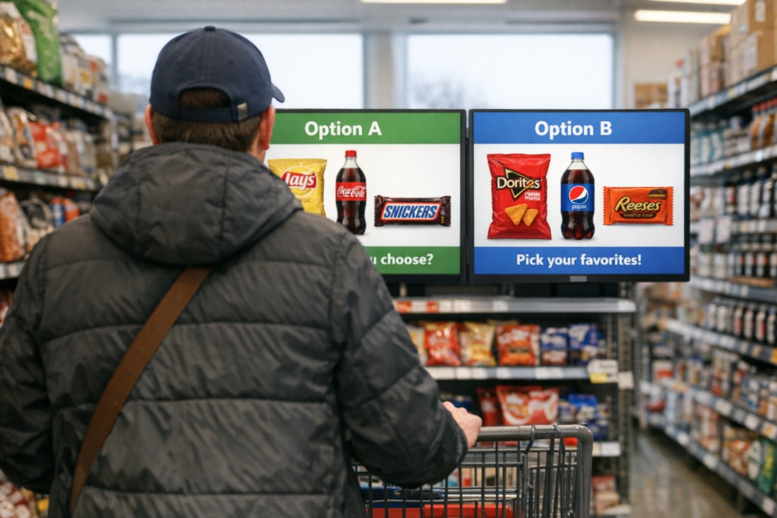 Shopper seeing personalized product recommendations