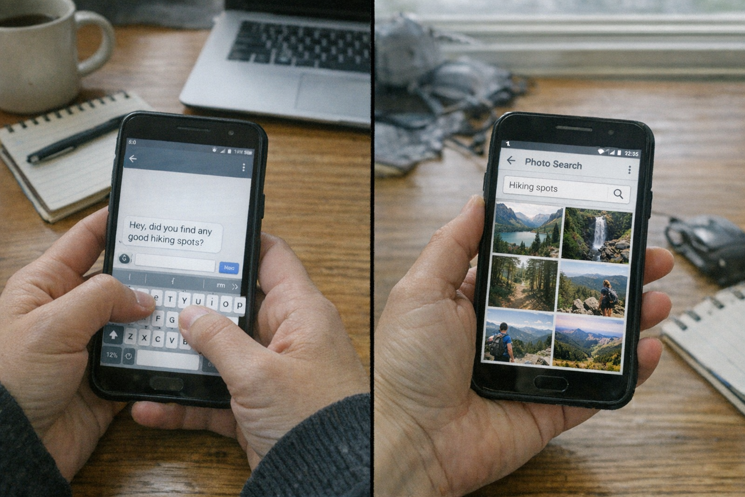 Text input compared with photo based assistant use