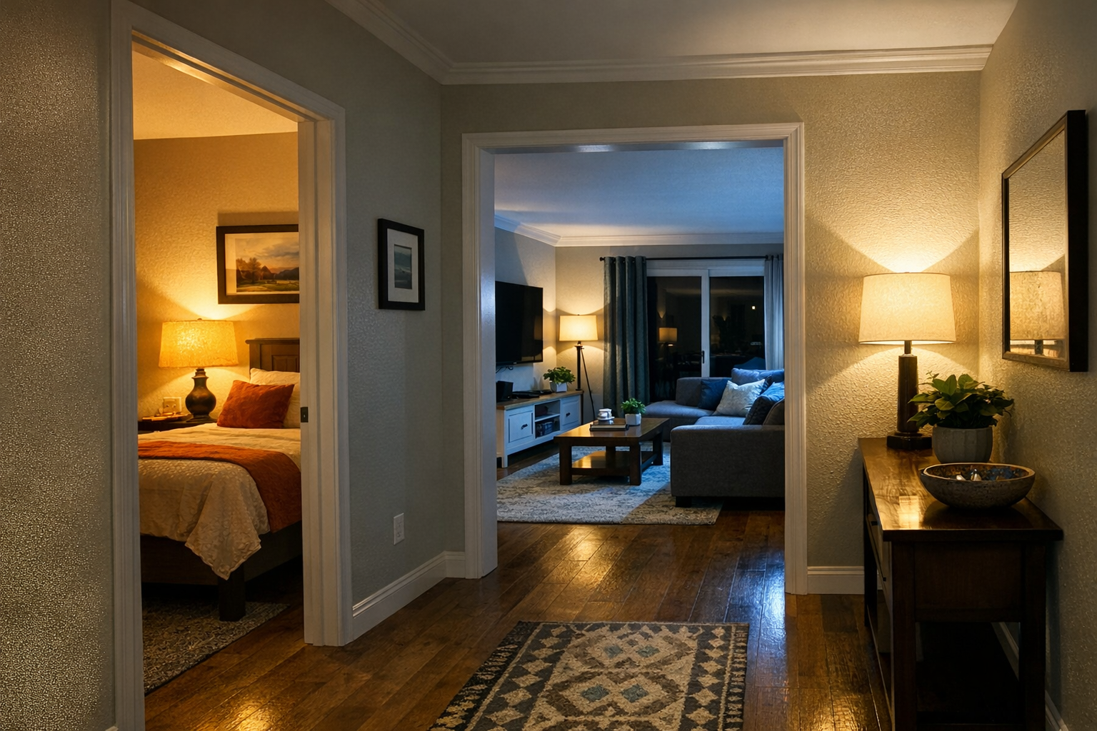 Room by room smart apartment lighting